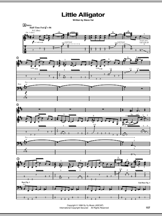 Little Alligator (Guitar Tab) von Steve Vai