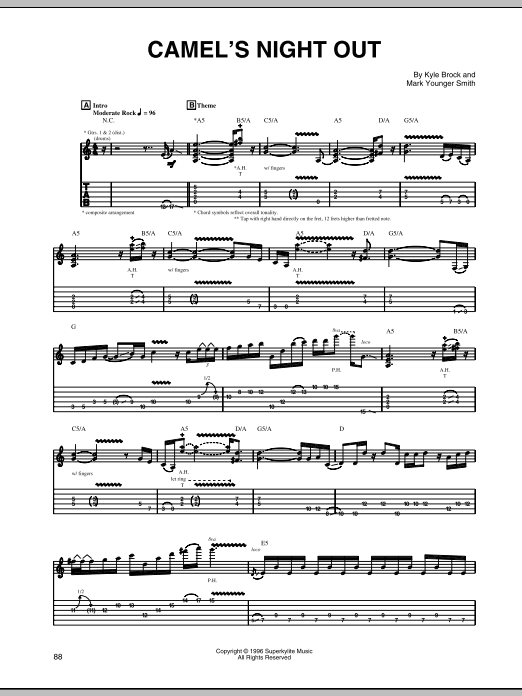 Camel's Night Out (Guitar Tab) von Eric Johnson