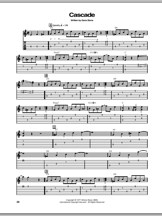 Cascade (Guitar Tab) von Chet Atkins