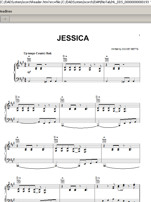 Jessica (Piano Solo) von Allman Brothers Band