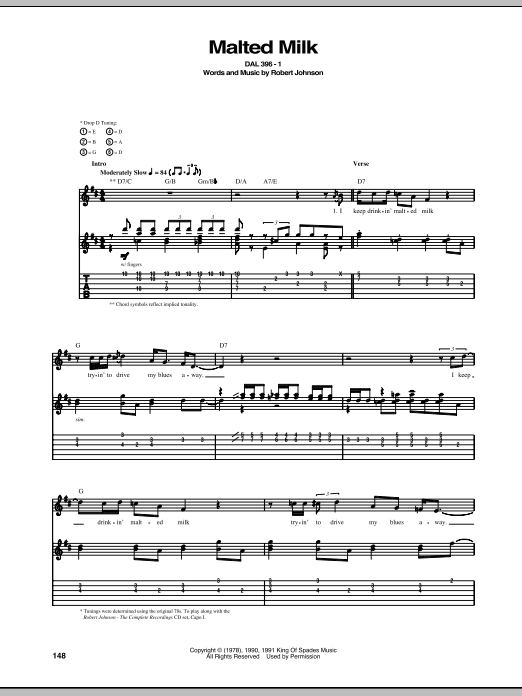 Malted Milk (Guitar Tab) von Robert Johnson