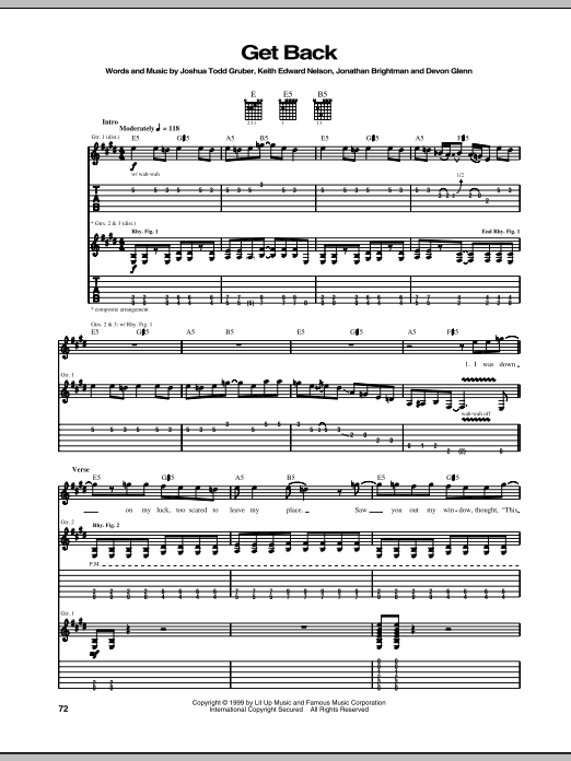 Get Back (Guitar Tab) von Buckcherry