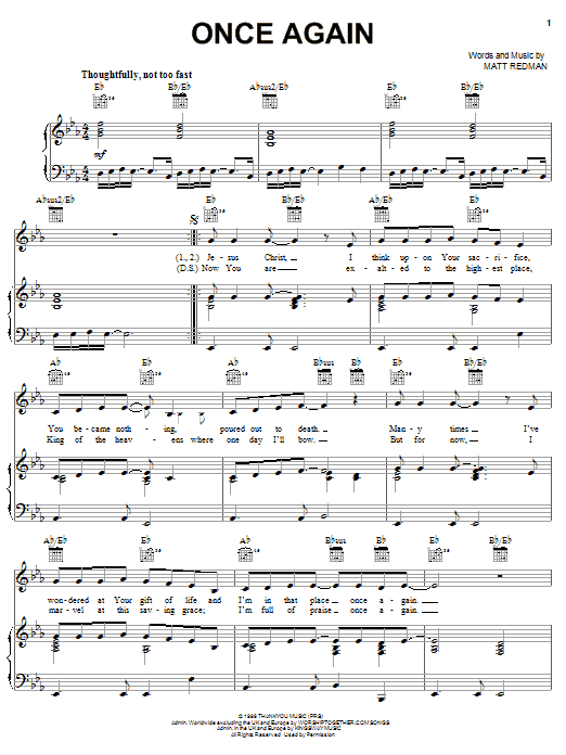 Once Again (Piano, Vocal & Guitar Chords (Right-Hand Melody)) von Matt Redman