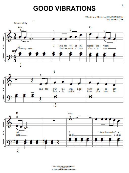 Good Vibrations (Big Note Piano) von The Beach Boys