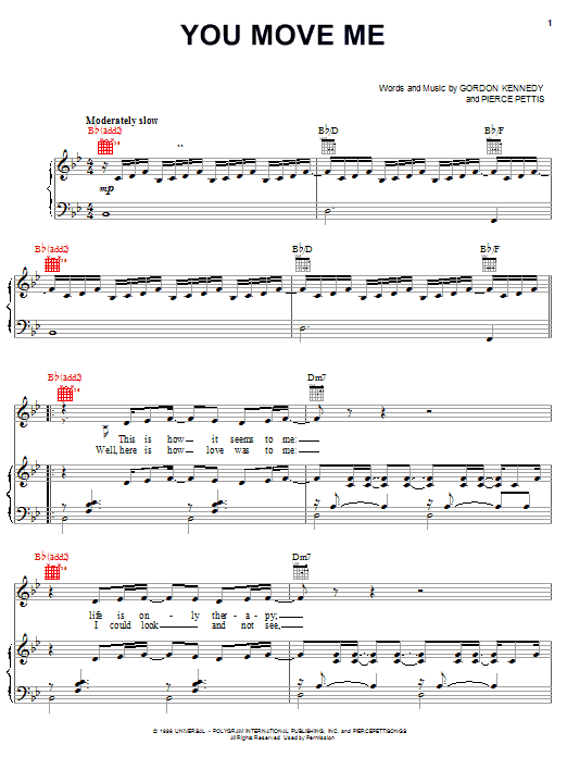 You Move Me (Piano, Vocal & Guitar Chords (Right-Hand Melody)) von Garth Brooks