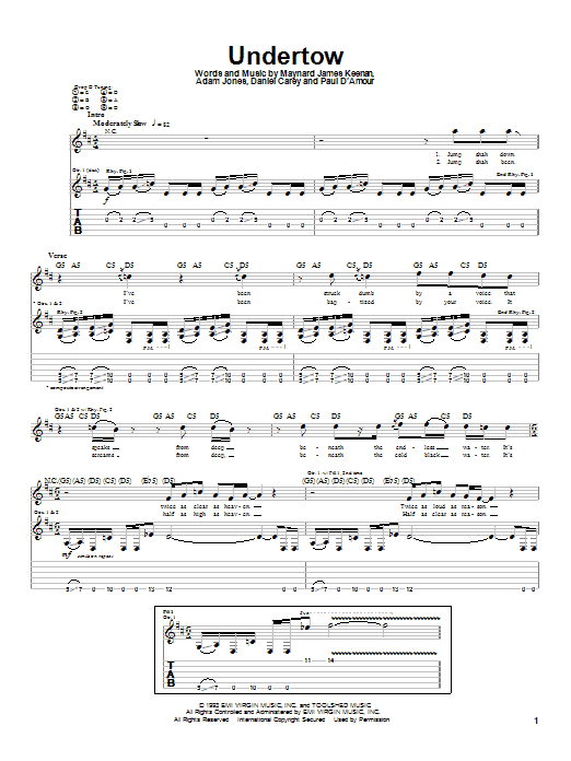 Undertow (Guitar Tab) von Tool