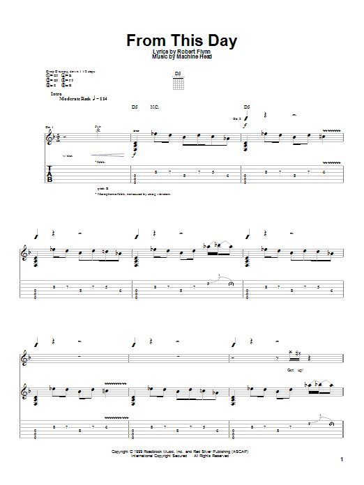 From This Day (Guitar Tab) von Machine Head