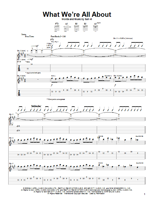 What We're All About (Guitar Tab) von Sum 41