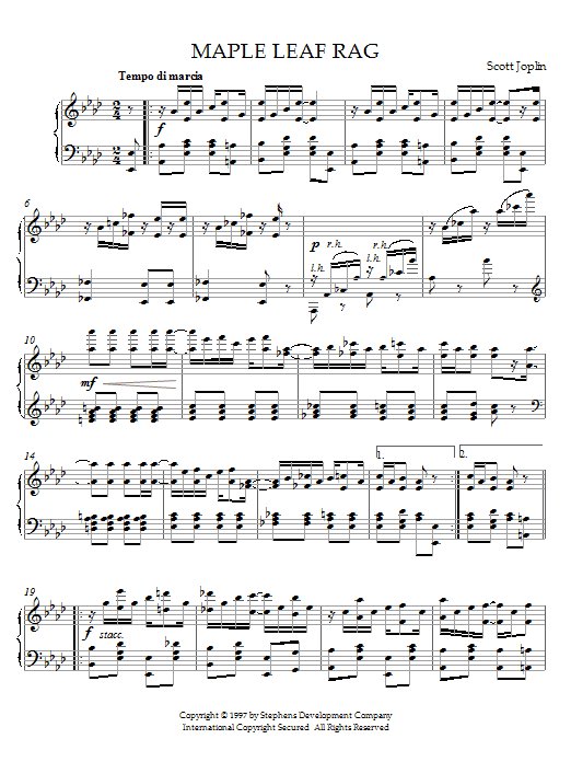 Maple Leaf Rag (Piano Solo) von Scott Joplin