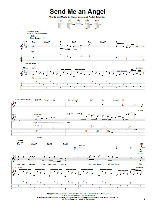 Send Me An Angel (Guitar Tab) von Scorpions