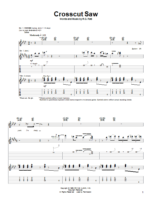 Crosscut Saw (Guitar Tab) von Albert King