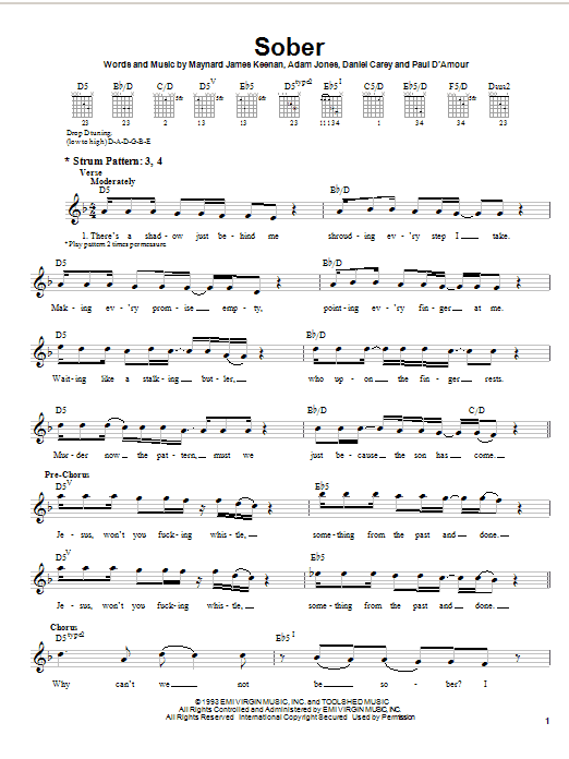 Sober (Easy Guitar) von Tool