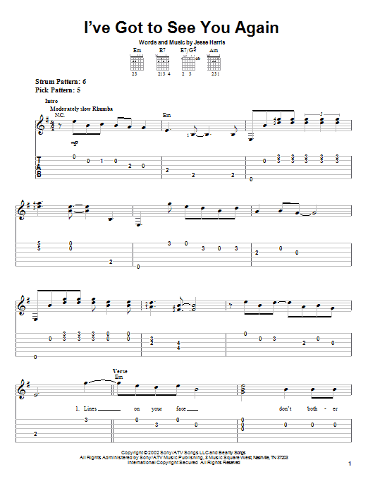 I've Got To See You Again (Easy Guitar Tab) von Norah Jones