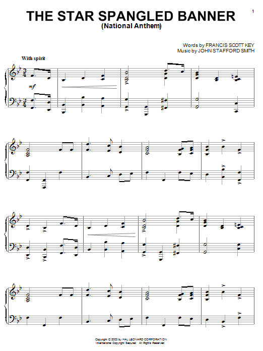 The Star Spangled Banner (Piano Solo) von Francis Scott Key