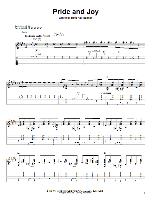Pride And Joy (Guitar Tab (Single Guitar)) von Stevie Ray Vaughan