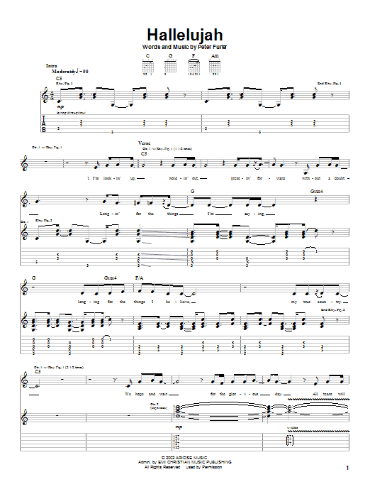 Hallelujah (Guitar Tab) von Newsboys