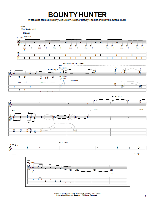 Bounty Hunter (Guitar Tab) von Molly Hatchet