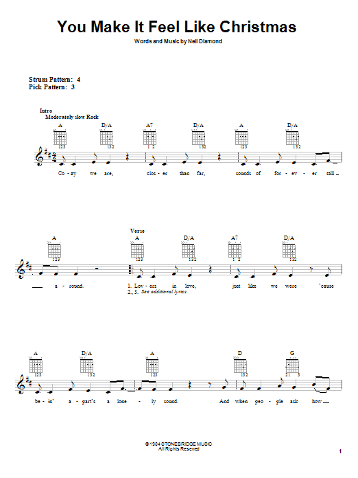 You Make It Feel Like Christmas (Easy Guitar) von Neil Diamond