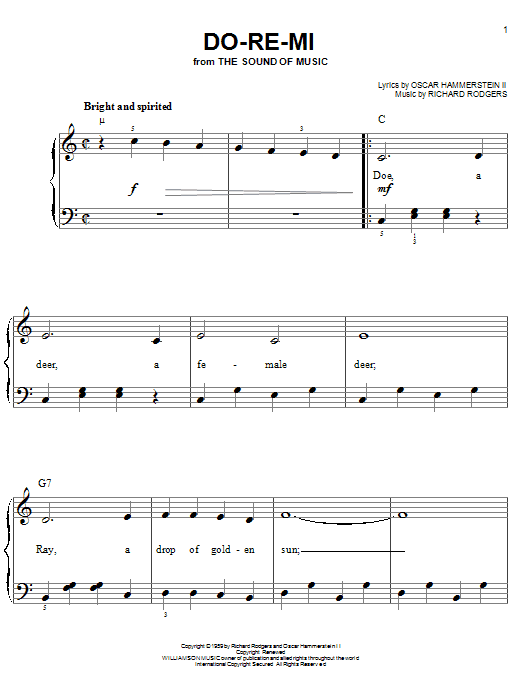 Do-Re-Mi (from The Sound of Music) (Easy Piano) von Rodgers & Hammerstein