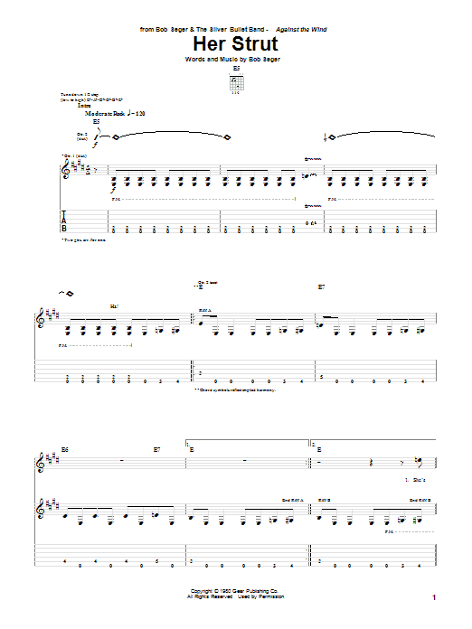 Her Strut (Guitar Tab) von Bob Seger