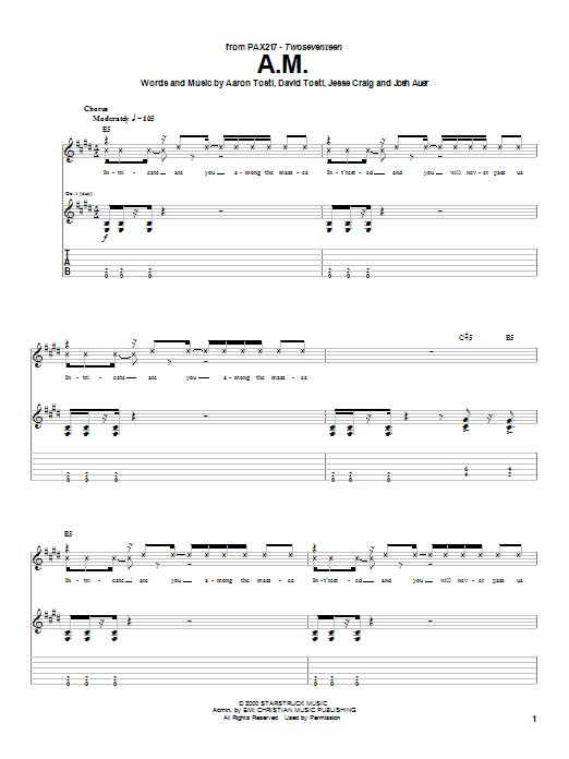 A.M. (Guitar Tab) von PAX217