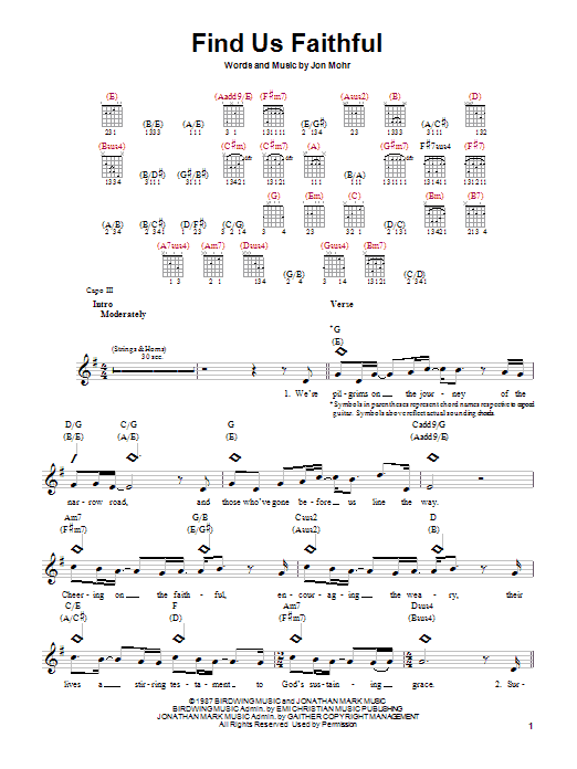 Find Us Faithful (Easy Guitar) von Steve Green