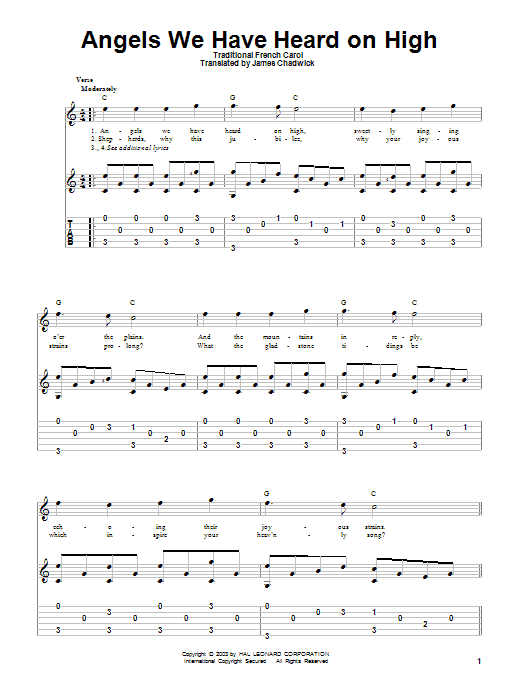 Angels We Have Heard On High (Solo Guitar) von Traditional French Carol
