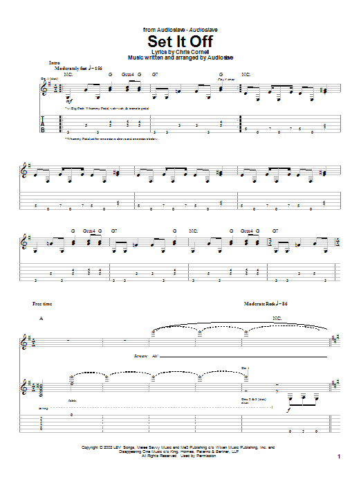 Set It Off (Guitar Tab) von Audioslave