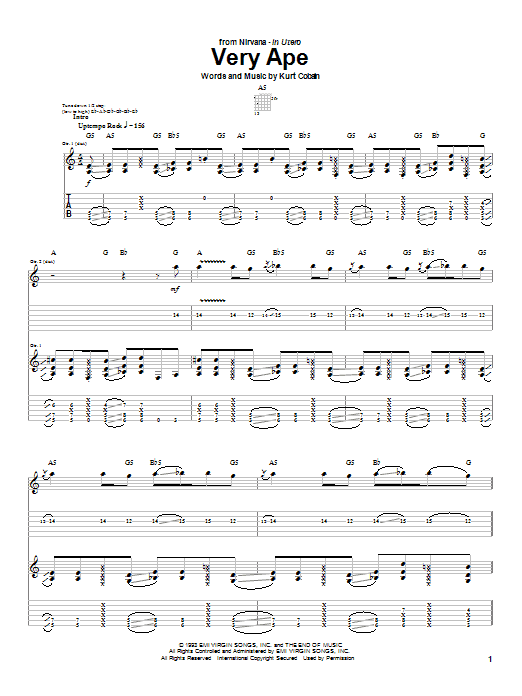 Very Ape (Guitar Tab) von Nirvana