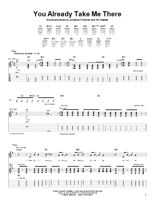You Already Take Me There (Guitar Tab) von Switchfoot