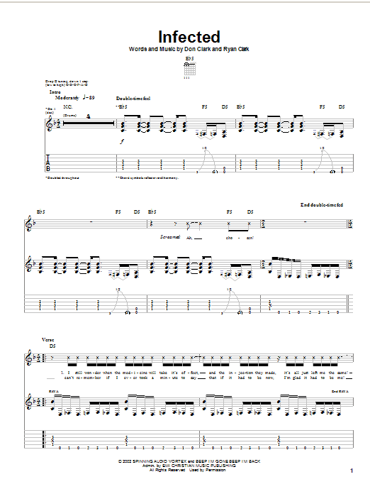 Infected (Guitar Tab) von Demon Hunter