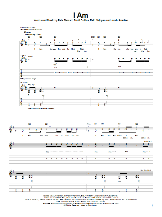 I Am (Guitar Tab) von Peace Of Mind