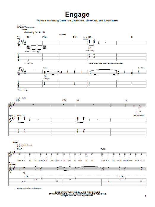 Engage (Guitar Tab) von PAX217