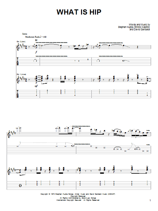 What Is Hip (Guitar Tab) von Tower Of Power