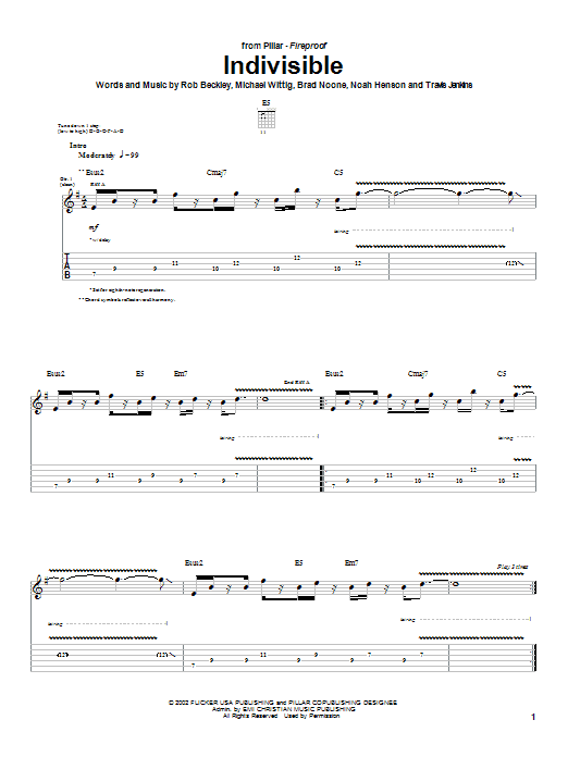 Indivisible (Guitar Tab) von Pillar