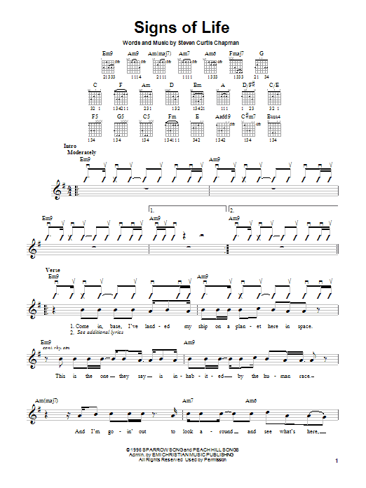 Signs Of Life (Easy Guitar) von Steven Curtis Chapman