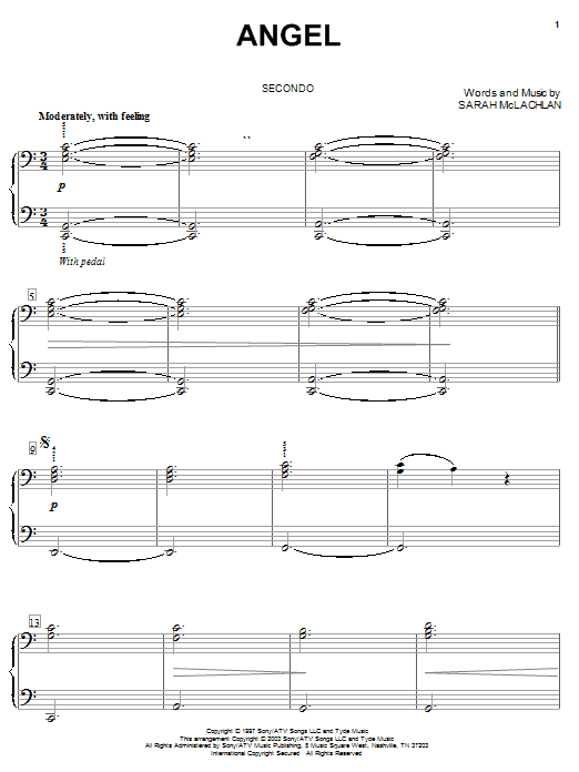 Angel (Piano Duet) von Sarah McLachlan