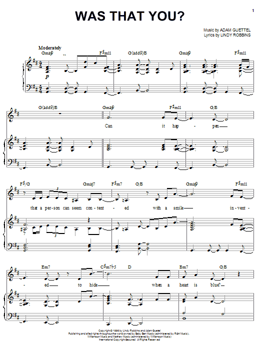 Was That You? (Piano, Vocal & Guitar Chords (Right-Hand Melody)) von Audra McDonald