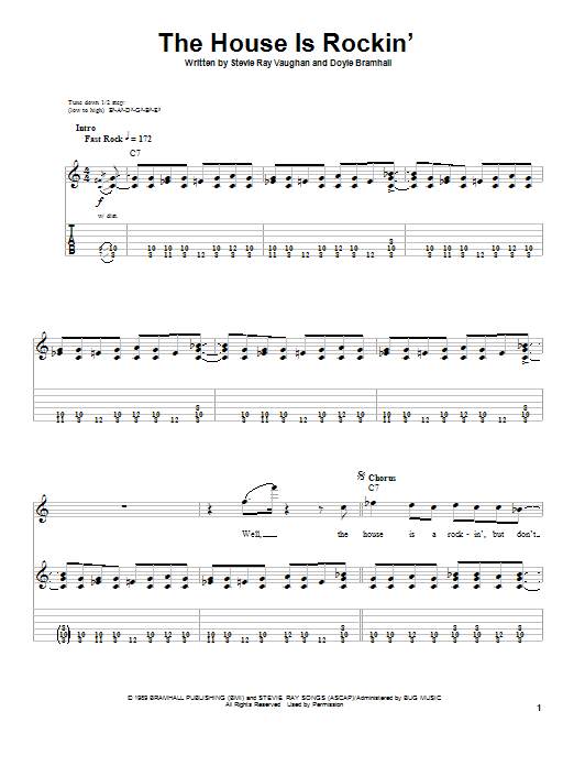 The House Is Rockin' (Guitar Tab (Single Guitar)) von Stevie Ray Vaughan
