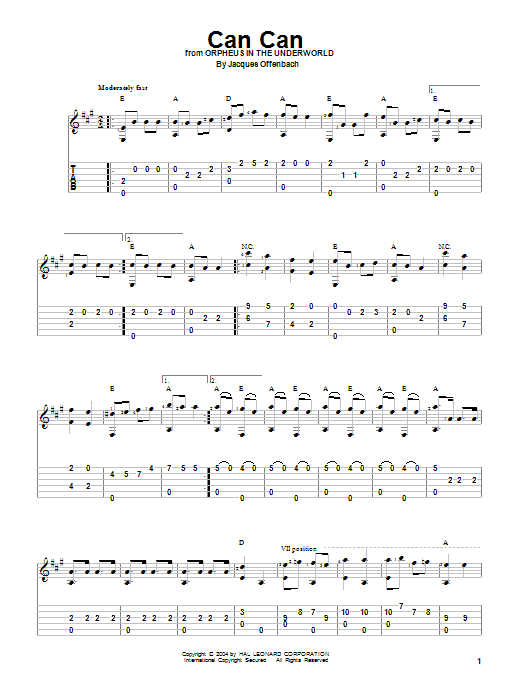 Can Can (Solo Guitar) von Jacques Offenbach
