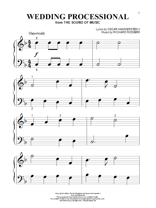 Wedding Processional (Big Note Piano) von Rodgers & Hammerstein