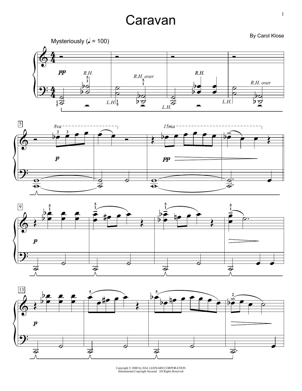 Caravan (Educational Piano) von Carol Klose