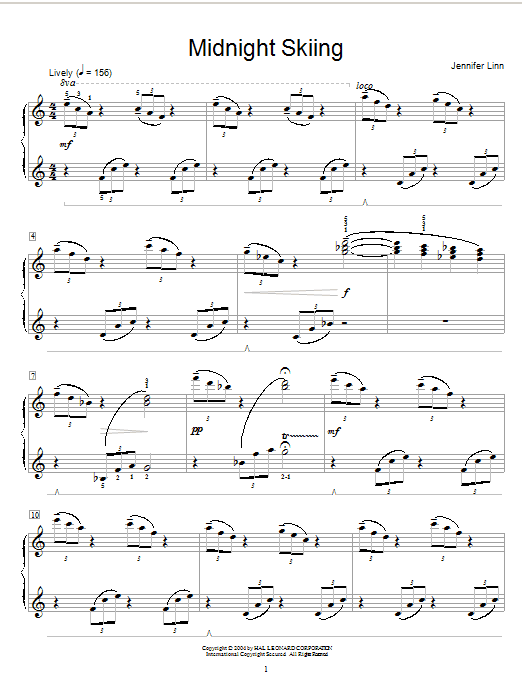 Midnight Skiing (Educational Piano) von Jennifer Linn