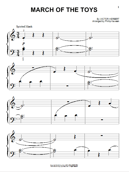 March Of The Toys (arr. Phillip Keveren) (Big Note Piano) von Victor Herbert