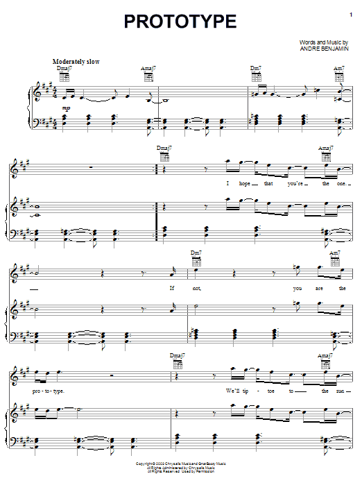 Prototype (Piano, Vocal & Guitar Chords (Right-Hand Melody)) von OutKast