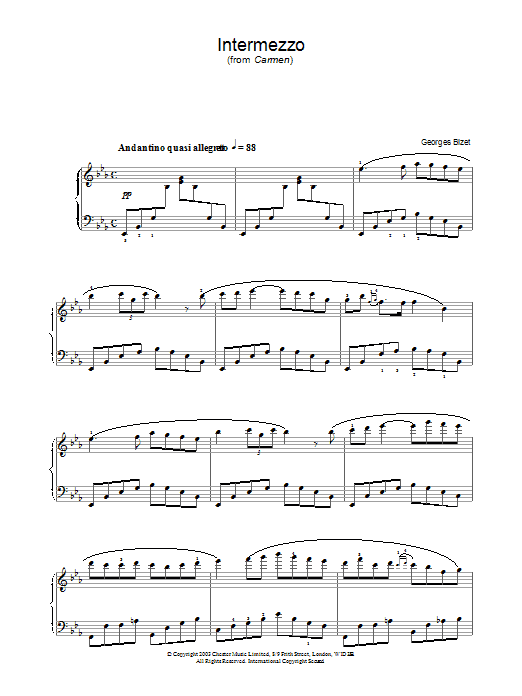 Intermezzo (Piano Solo) von Georges Bizet