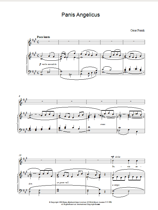 Panis Angelicus (Piano & Vocal) von Cesar Franck