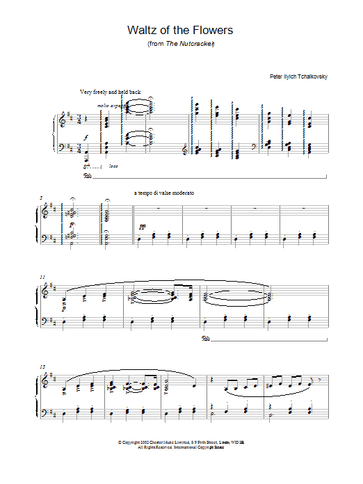 Waltz Of The Flowers (Piano Solo) von Pyotr Il'yich Tchaikovsky