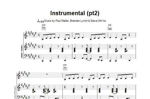 Instrumental (pt2) (Piano, Vocal & Guitar Chords) von Paul Weller