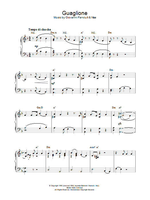 Guaglione (Piano Solo) von Perez Prado